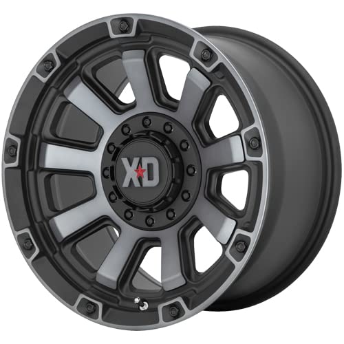 20x10 XD852 GAUNTLET, Bolt Pattern: 6x135/5.5, Offset: -18, SATIN BLACK WITH GRAY TINT, set of 1