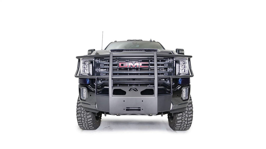 GM20-N5070-1 FAB FOURS Winch Mount fits 20-23 GMC Sierra 2500 HD - 2 Stage Black Powder Coat