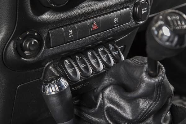 Switch Panel Rugged Ridge for Jeep Wrangler JK | Thermoplastic Olefin (TPO), Black | 17235.73 | Fits 2011-2018 Jeep Wrangler JK
