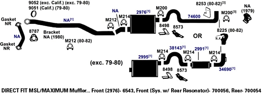 Exhaust Muffler AP Exhaust Products 700054