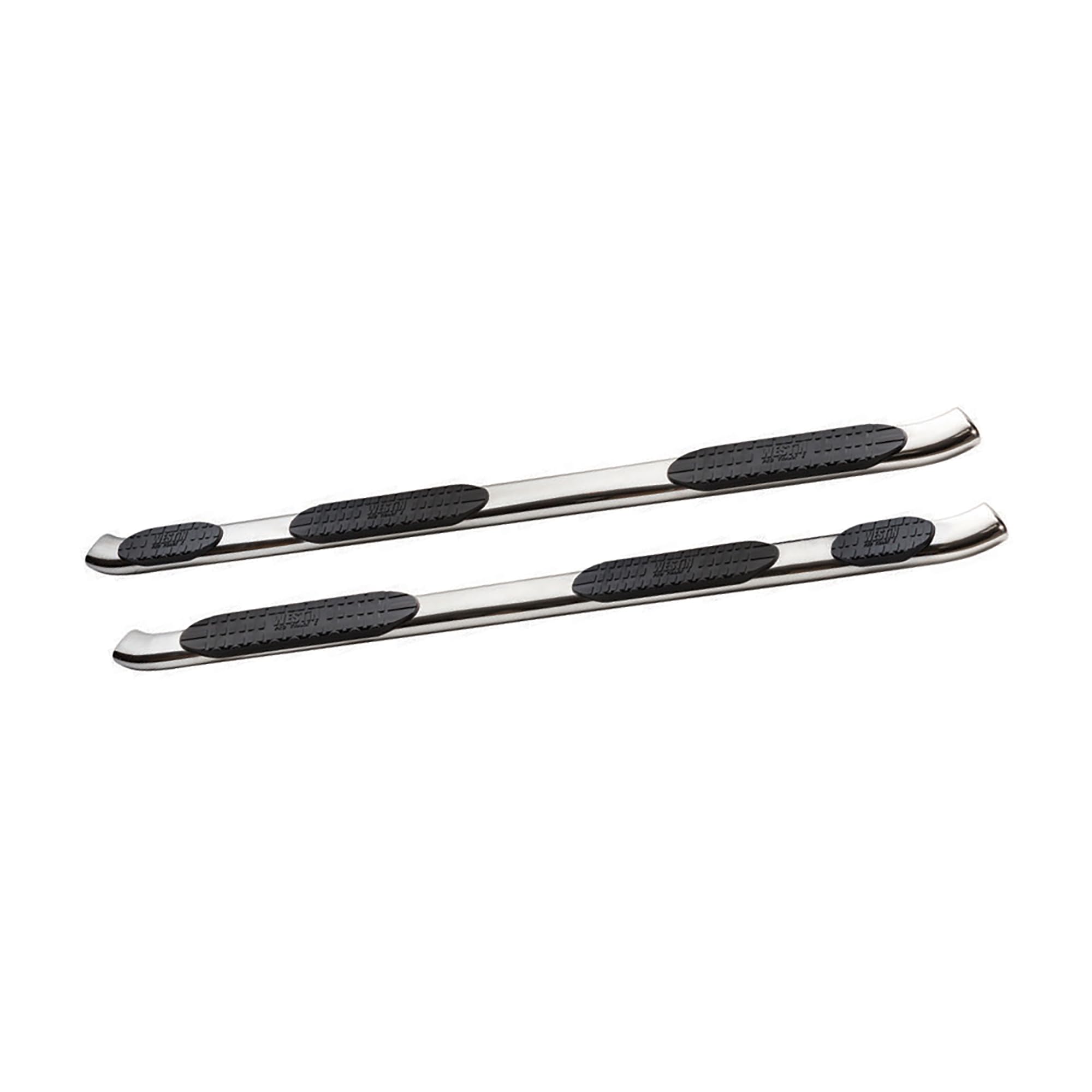 Westin PRO TRAXX 5 Oval Wheel to Wheel Nerf Bars fits 2010-2018 Ram 2500 3500 Crew Cab 8' Bed (Exc Dually) Stainless Steel Pair