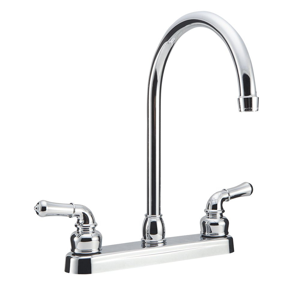 Dura Faucet RV J-Spout Kitchen Sink Faucet DF-PK330HC-CP (Chrome)