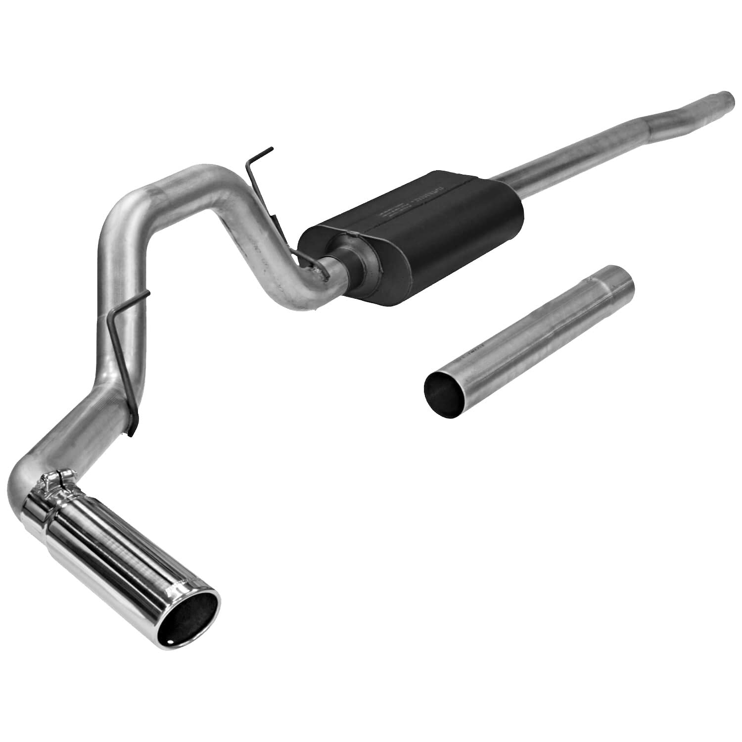 Force II Flowmaster 817403 Cat-Back Exhaust Kit 3 Inch Stainless Steel 3.5 Inch Polished 304 Stainless Steel Tips Compatible with 2004-2008 Ford F-150 Lincoln Mark LT 4.6L 5.4L 2/4WD All Wheelbases