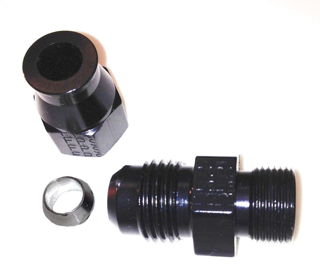 10An Male Fragola Performance Systems X 5/8" Tube An Adapter Fitting Black