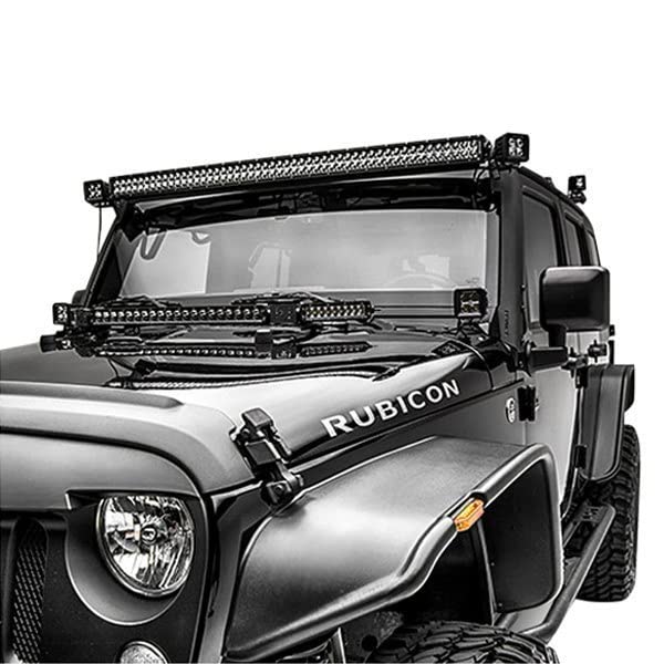 ZROADZ LED Pod Light Kit Z334811-KIT (JEEP Wrangler Roof Side Extra), Black