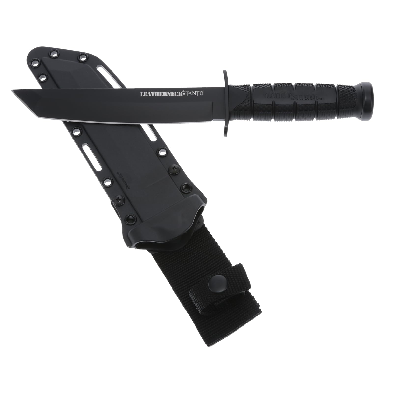 Leatherneck Cold Steel Tanto 7" German D2 Razor-Sharp Blade 5" Kray-Ex Durable Handle Tactical Military Knife w/Secure-Ex Sheath