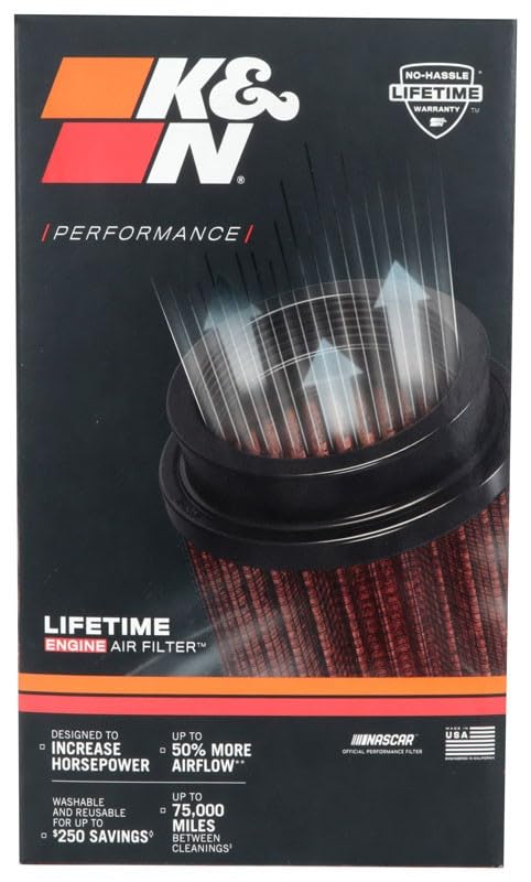 K&N Engine Air Filter: Replacement, Clean Every 75,000 Miles, Washable, Premium, Reusable Car Air Filter: Compatible with 2010-2013 MINI (Cooper D, One D, Clubman, One D Countryman, Cooper), E-2985