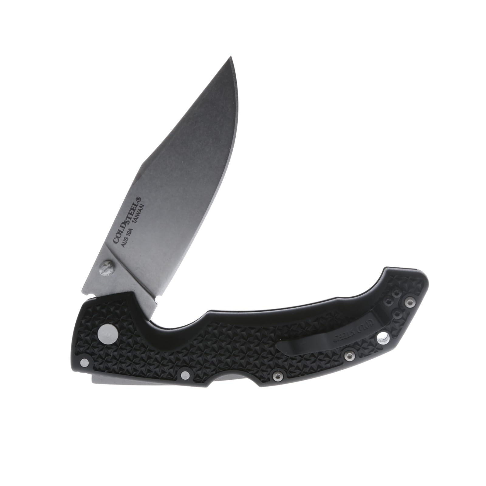 Cold Steel Large Voyager 4" AUS10A Clip Point Razor-Sharp Blade 5.25" Griv-Ex Handle Everyday Carry Tactical Folding Knife, Boxed