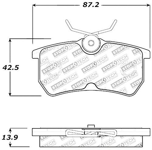 Rear StopTech 308.08860 Brake Pads with Shims Street