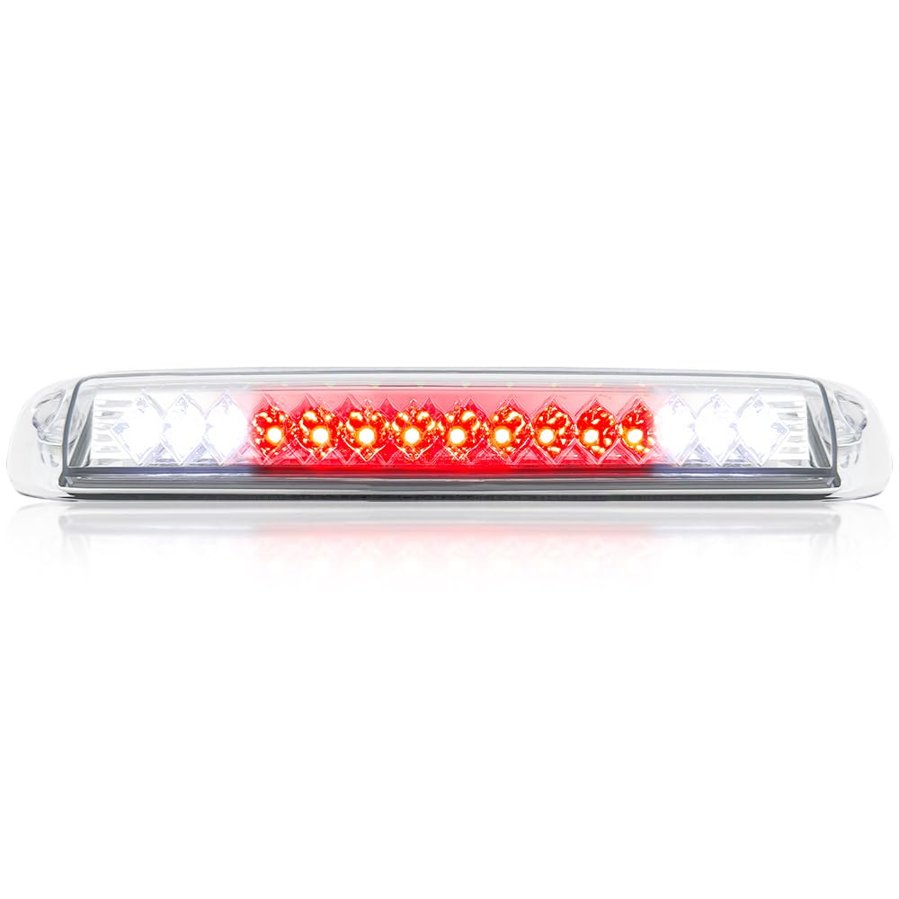 RECON - Clear 3rd Brake Light Kit Fits 1999-2006 GMC Sierra & Chevy Silverado 1500/2500/3500 models Red & White LED Lights - Clear Lens