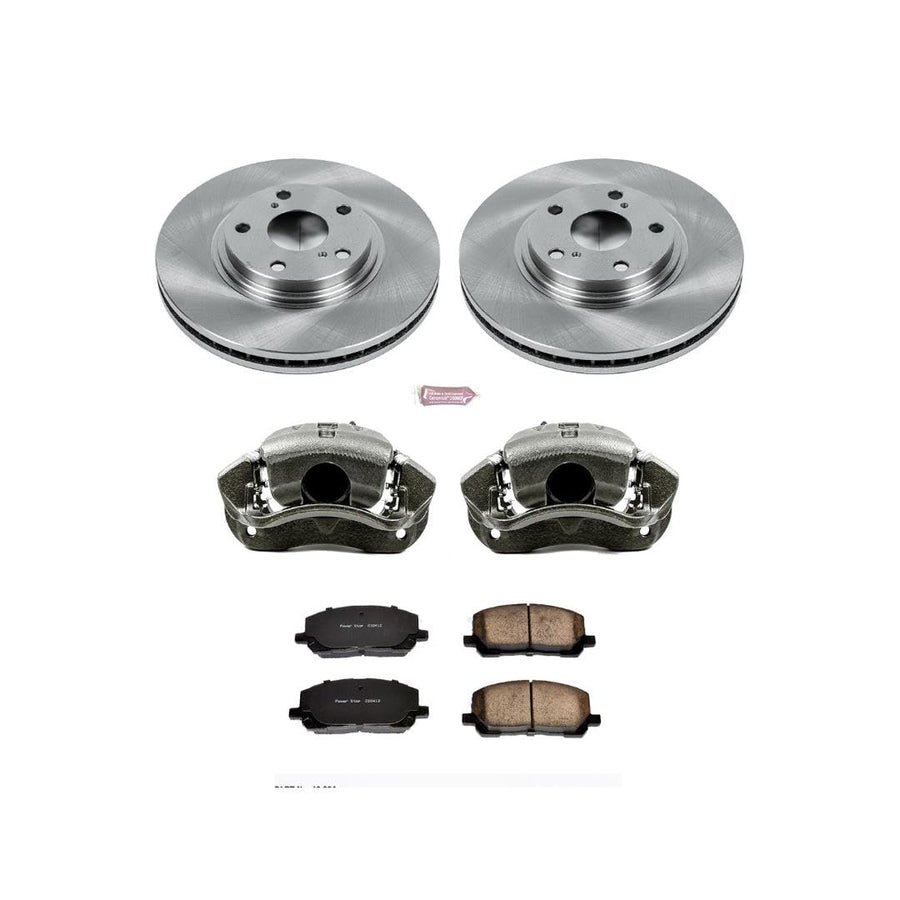 Power Stop KCOE1137 Replacement Front Stock Brake Kit (with Calipers) For Toyota Highlander 2001-2007 [Model Specific]