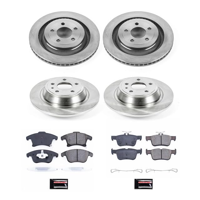 Power Stop KOE6556 Front and Rear Replacement Brake Kit-OE Brake Rotors & Ceramic Brake Pads For 2013 2014 2015 2016 Ford Fusion Lincoln MKZ