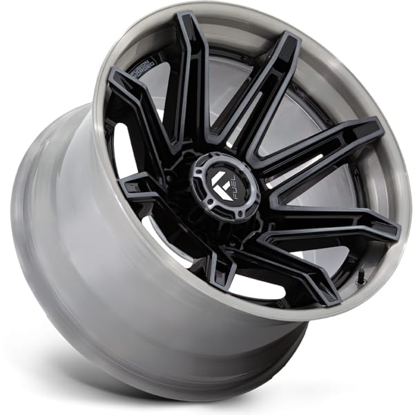 FUEL OFF-ROAD FC401 24X12 BRAWL 8X170 4.77-44mm GLOSS BLACK WITH BRUSHED GRAY TINT FACE & LIP - FC401BT24128744N