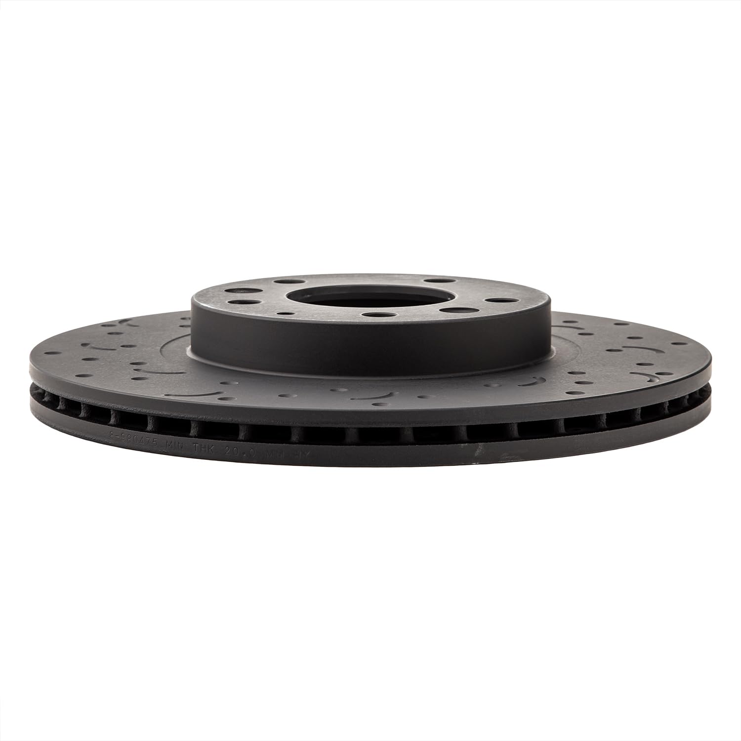 Talon Cross-Drilled and Slotted Vented Rotor, Hawk Performance Brakes, 11.42 in. Diameter, 1.77 in. Height