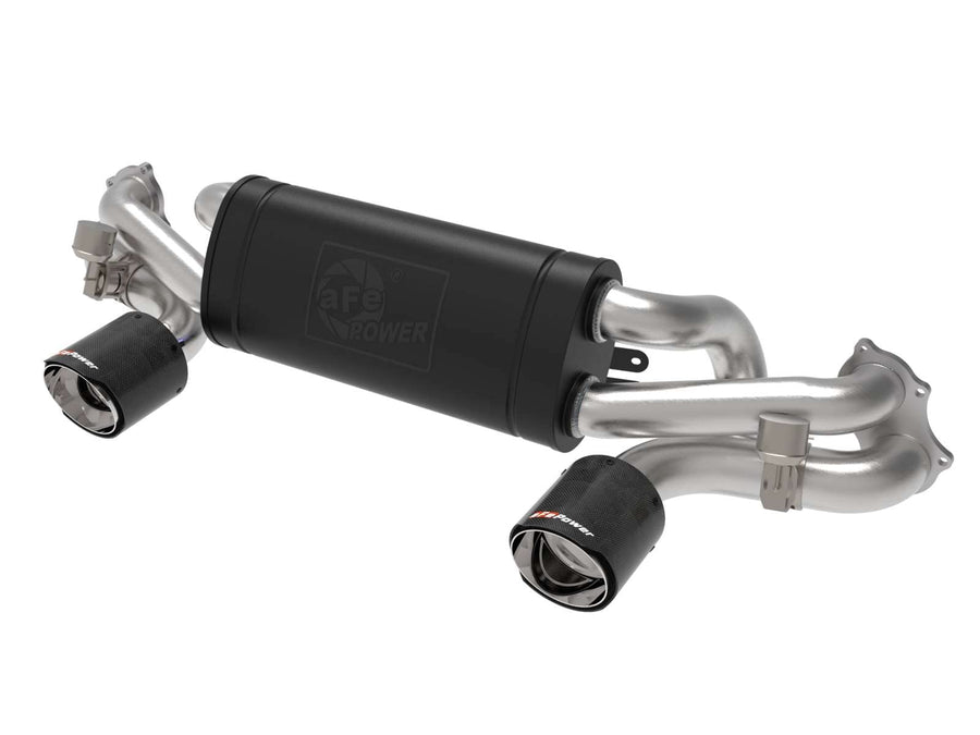 aFe Power 2-1/2 IN MACH Force-Xp Stainless Steel Cat-Back Exhaust w/Carbon Tip Fit Porsche Cayman GT4 20-22 H6-4.0L 49-36443-C