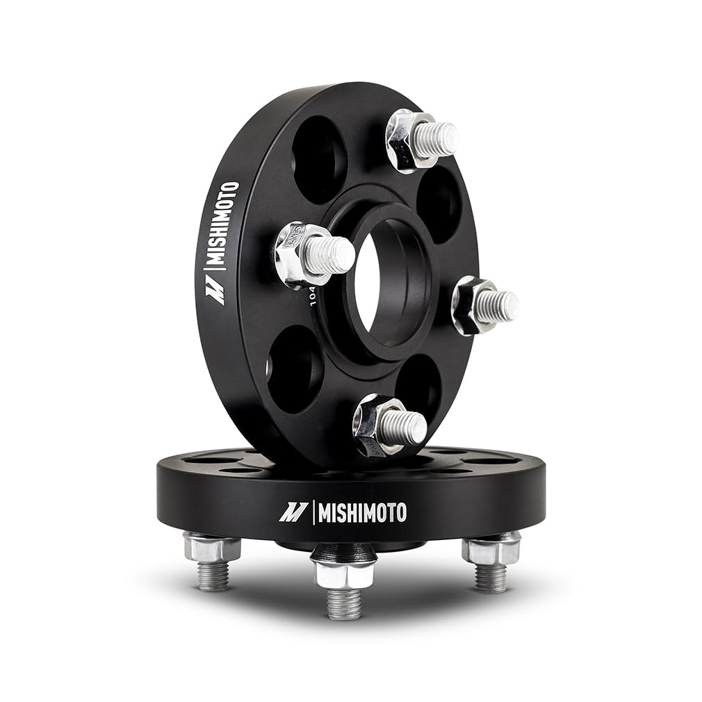 Mishimoto 4x100 Wheel Spacers, 56.1 Center Bore, M12x1.5, 30mm Thick, Black