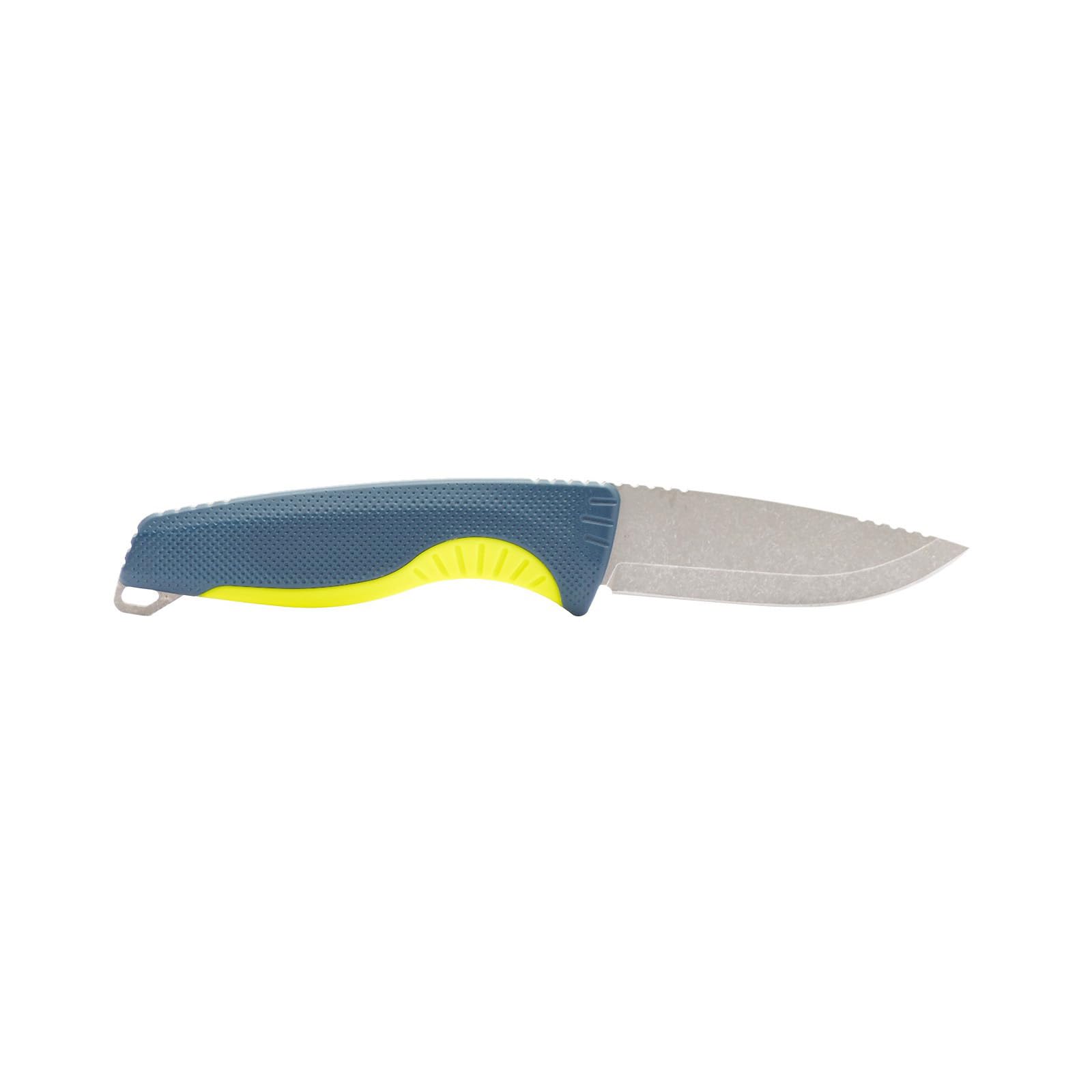 SOG Aegis FX Outdoor Survival Fixed Blade Knife | CRYO 4116 Krupps Steel | GRN Rubber Handle | UMS Sheath, Indigo/Acid Yellow