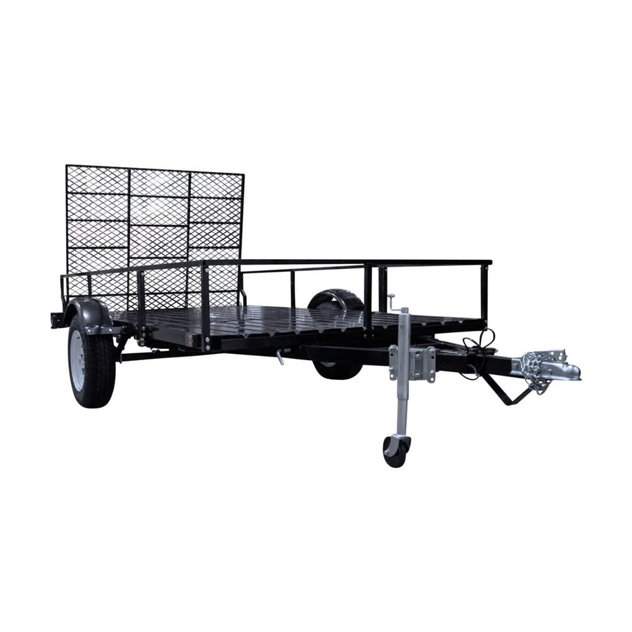 6 ft. DK2 x 10 ft. Single Axle Black UV Powder Coated Open Rail Trailer