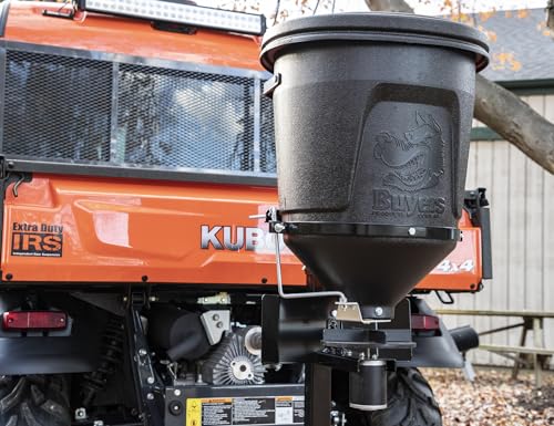 UTV Broadcast Spreader Buyers Products UTVS16 For Salt, Grass Seed, Fertilizer, Deer Feeder Seed and More, 150 lb. Capacity with Lid, UTV All Season Spreader