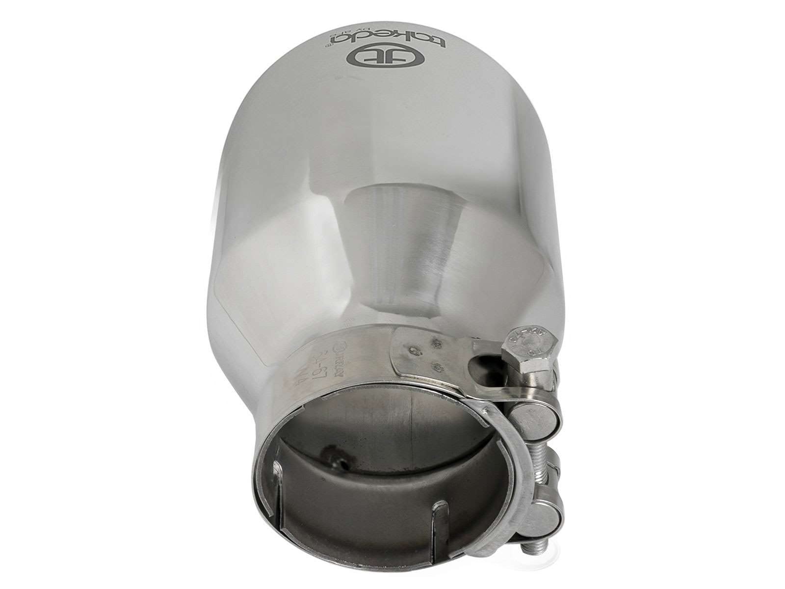 Takeda Exhaust Tip aFe POWER 49T25404-P061, 304 Stainless Steel, Polished, 2-1/2" Inlet 4" Outlet 6" Length