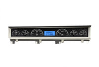 Dakota Digital VHX-68D-STD-K-B Gauge Instrument System Compatible with 1968-70 Mopar B-Body: Coronet, Belvedere, Satellite and Road Runner Black Alloy Blue Backlighting