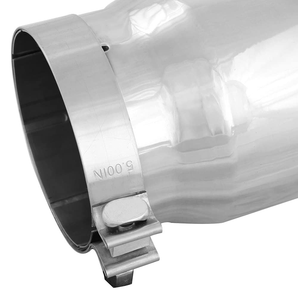 MACH Force-XP aFe Power 5" Inlet x 6" Outlet x 12" Length Polished Stainless Steel Bolt-On Tip