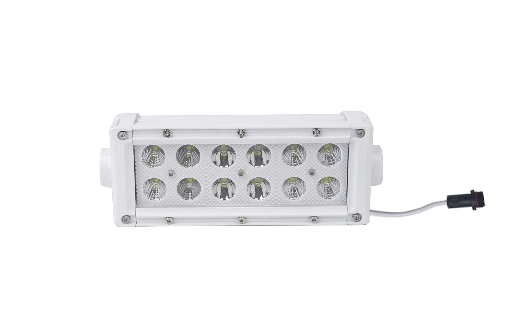 Race Sport Lighting 6.5inch MS36WWDS Marine Grade Dual Row Straight Light Bar with 36-Watt 12 x 3W High Intensity CREE LEDs