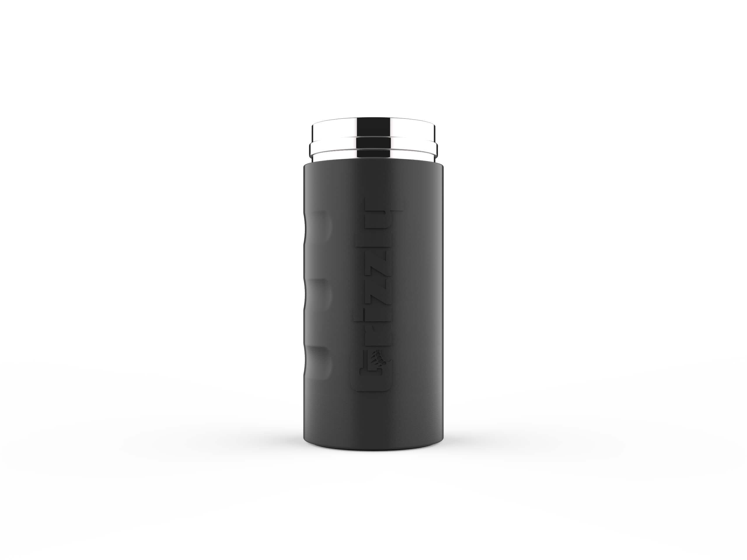 Slim Grizzly Grip Can | 12 oz Stainless Steel Vacuum Insulated Can Cooler | For 12 oz Slim Energy and Seltzer Cans Reusable Durable | Charcoal