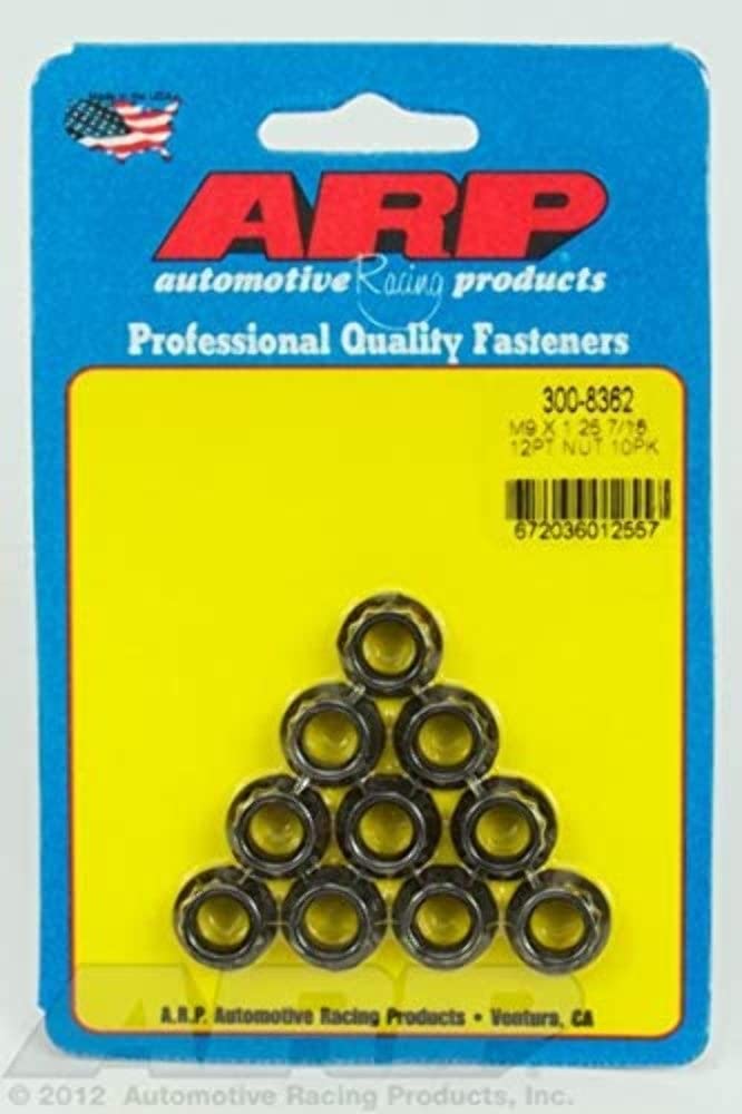 12PT NUT KIT ARP M9 x 1.25 - 10 Pieces