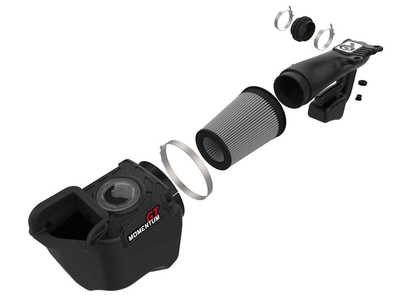 Momentum GT aFe POWER Cold Air Intake System w/Pro DRY S Filter, #51-76212, Black