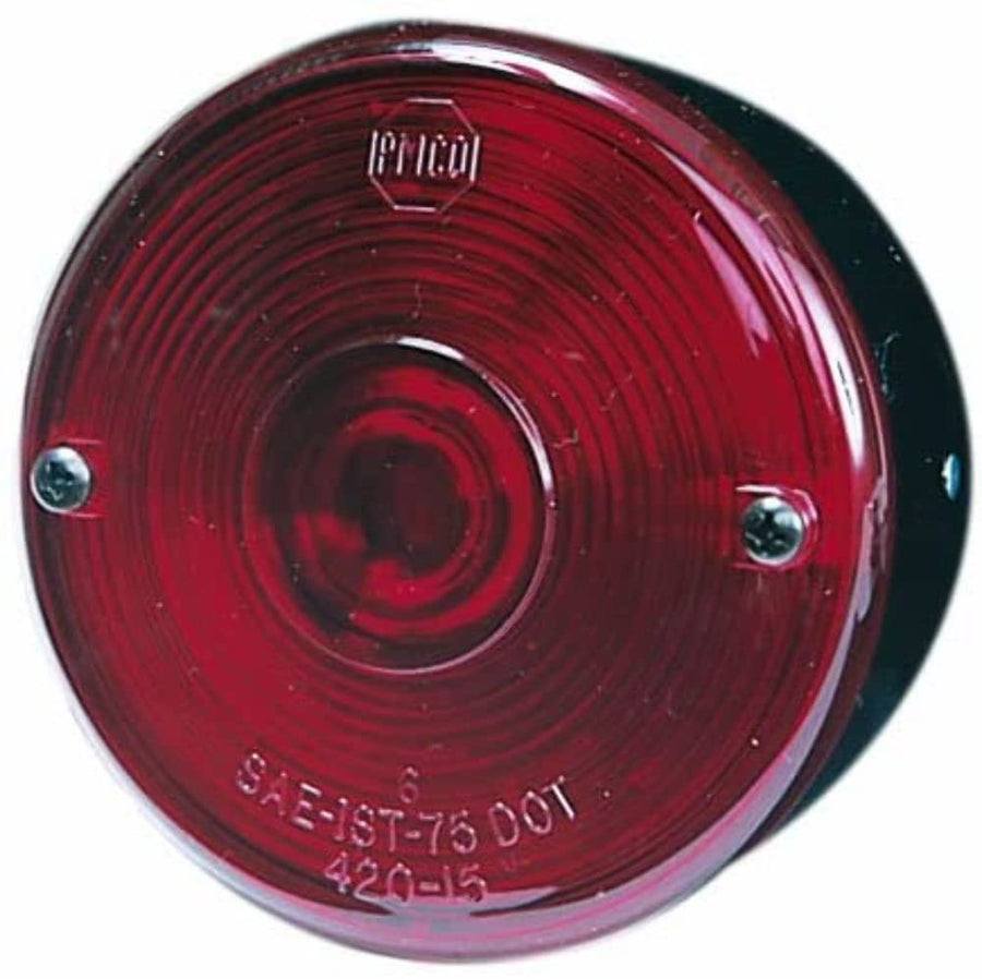 Incandescent Peterson 428S Stop/Turn/Tail Universal Round Stud-Mount with O-License Light 3.75" x 2.625"