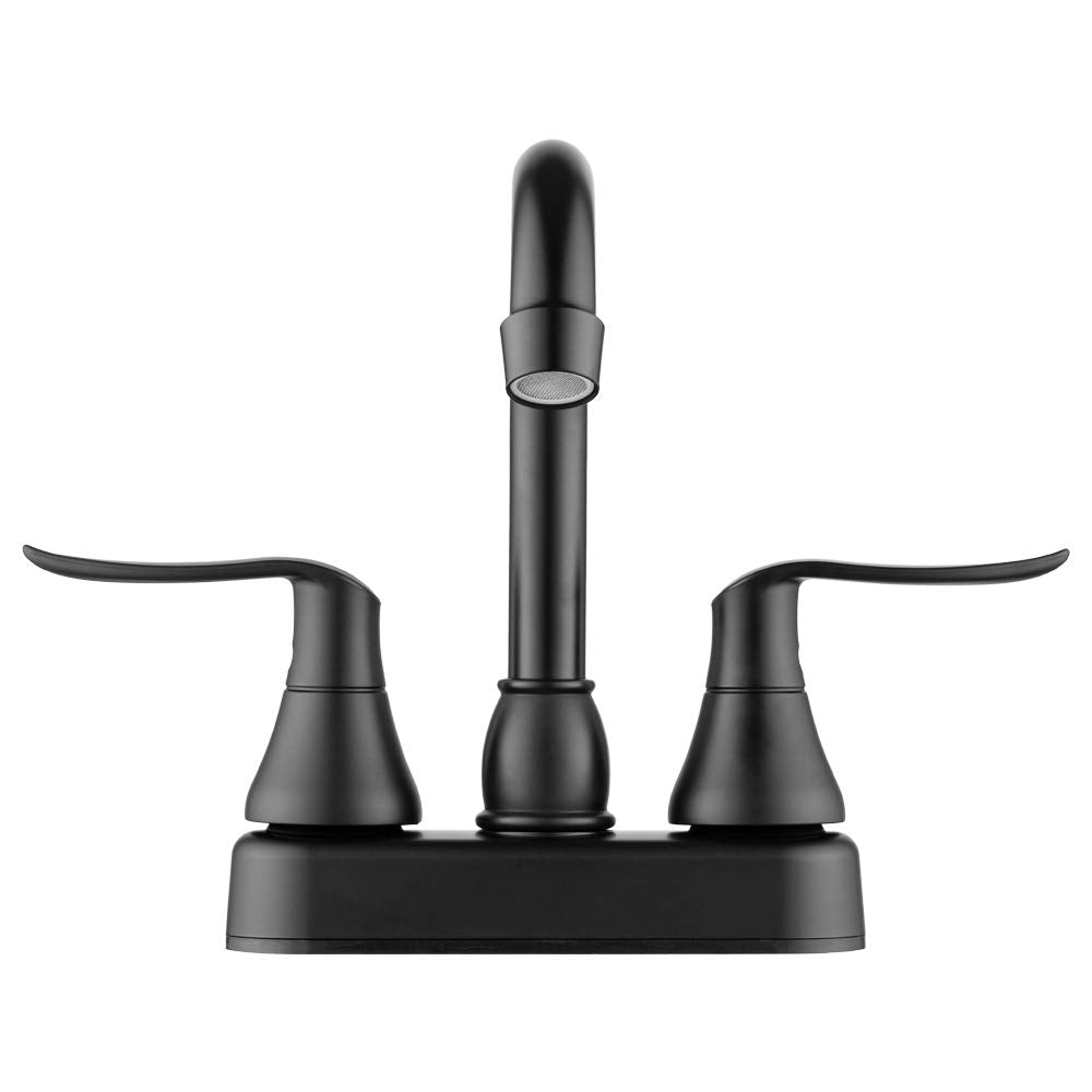 RV Swivel Bar Faucet Dura Faucet (DF-PB155LH-MB) with Classical Levers - Matte Black