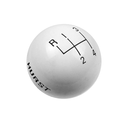 White Plastic Hurst Replacement Shifter Knob 1637626