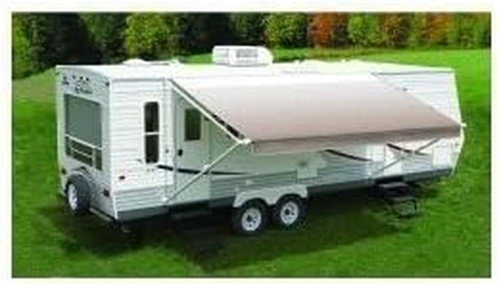 Carefree Fiesta EA166D00 Silver Fade 16' Vinyl Roller Assembly (with White Vinyl Weatherguard, White Spring Castings)