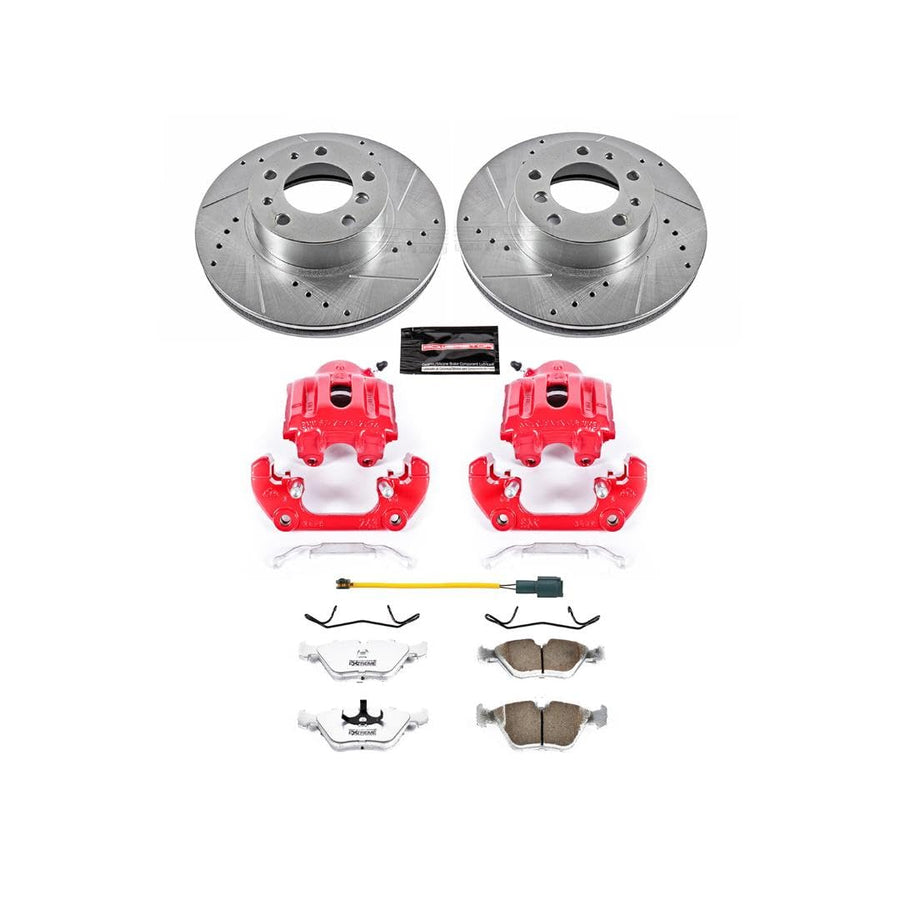 Power Stop Z26 KC7331-26 Front Street Warrior Brake Kit For BMW 735i 1987-1989, BMW 735iL 1988-1989 [Model Specific]