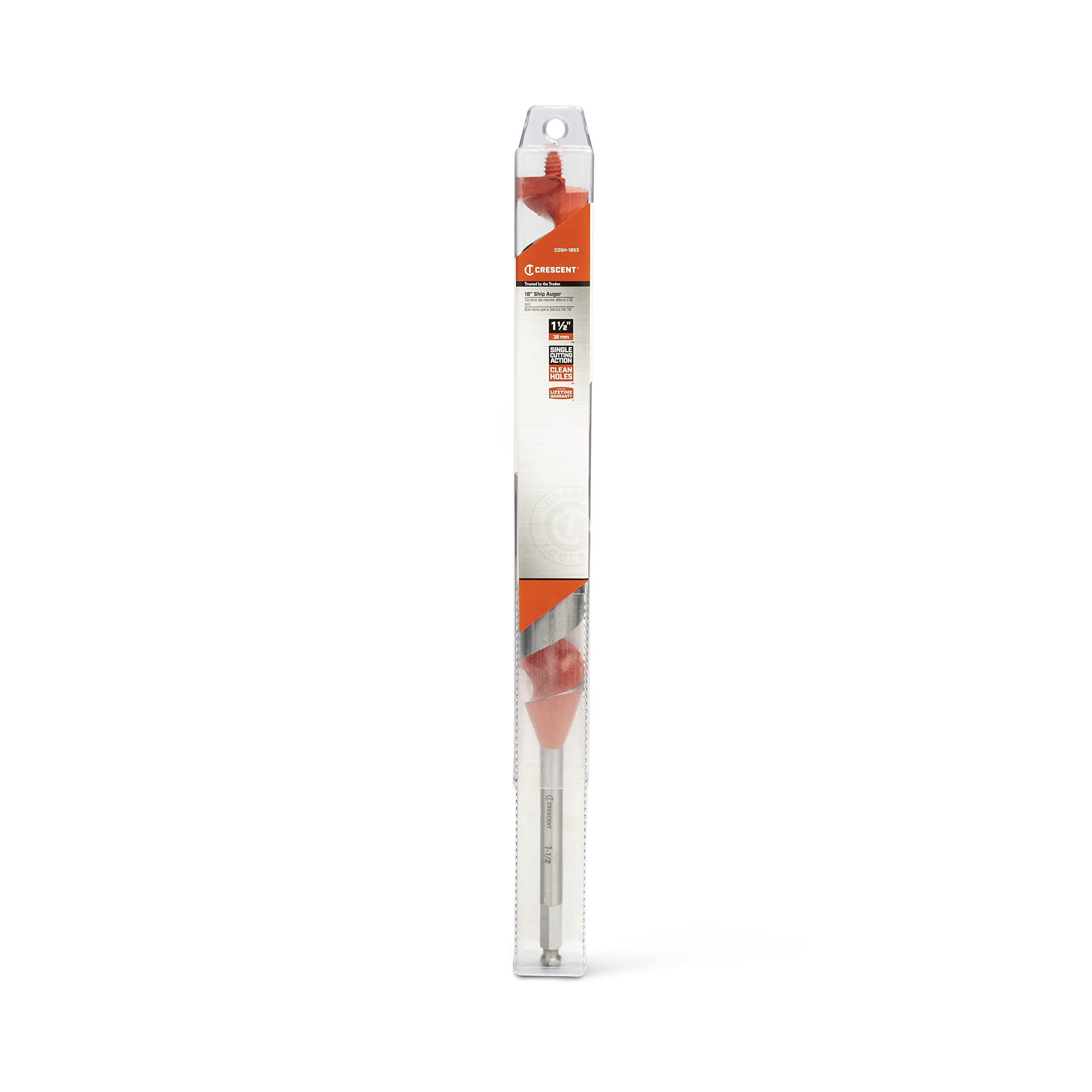 Ship Crescent Auger Drill Bit | 18" x 1-1/2" | CDSH-1853