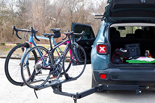 KUAT Swing Away V2 Bike Rack Extension | Durable Adjustable 90 & 120-Degree Swinging Bicycle Hauling 2" Hitch Extender | Car Truck Backdoor Access| Up to 4 Bike/250lbs Capacity - Driver Side