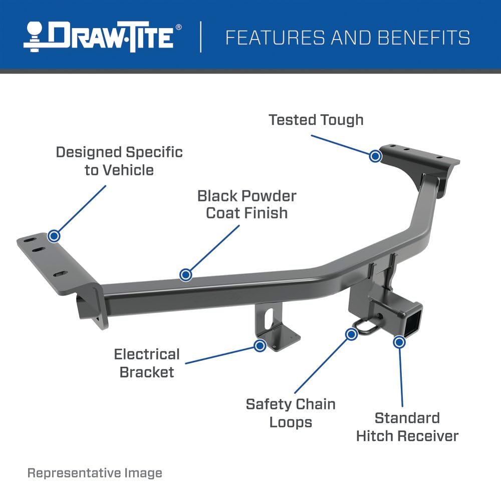 Class 3 Draw-Tite Trailer Hitch, 2 Inch Square Receiver, Compatible with 2020-2025 Mazda CX-30.