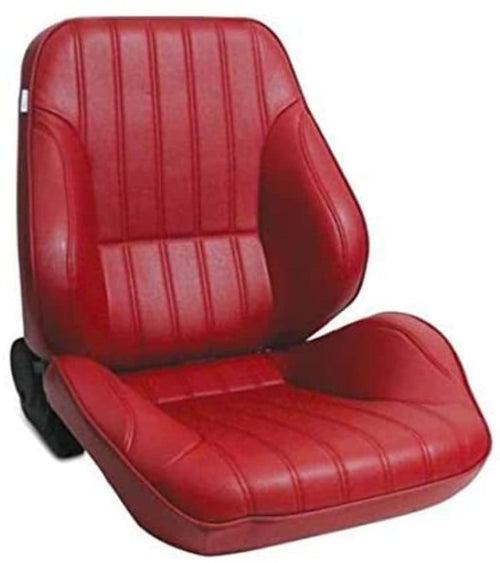 Red Vinyl Racing Rally Low Back Recliner Right Seat ProCar by Scat 80-1050-58R