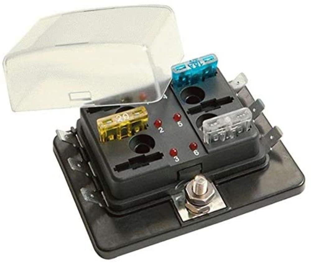 ATC Install Bay Fuse Block with Indicating LEDs - 6 Position