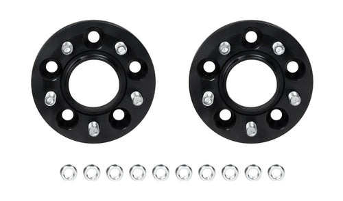Eibach Wheel Spacer, 20 mm Thick, 5 x 114.3 mm Bolt Pattern, Lug Nuts Included, Aluminum, Black Anodized, Compatible with Tesla Model 3 2017-23 / Tesla Model Y 2020-25, Pair