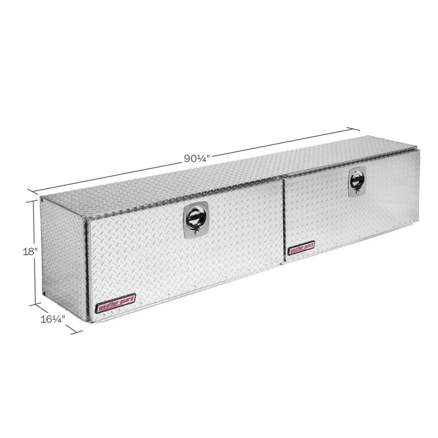 Weather Guard Super Hi-Side Model 391-0-02 Truck Box, Aluminum, 15.2 cu ft capacity