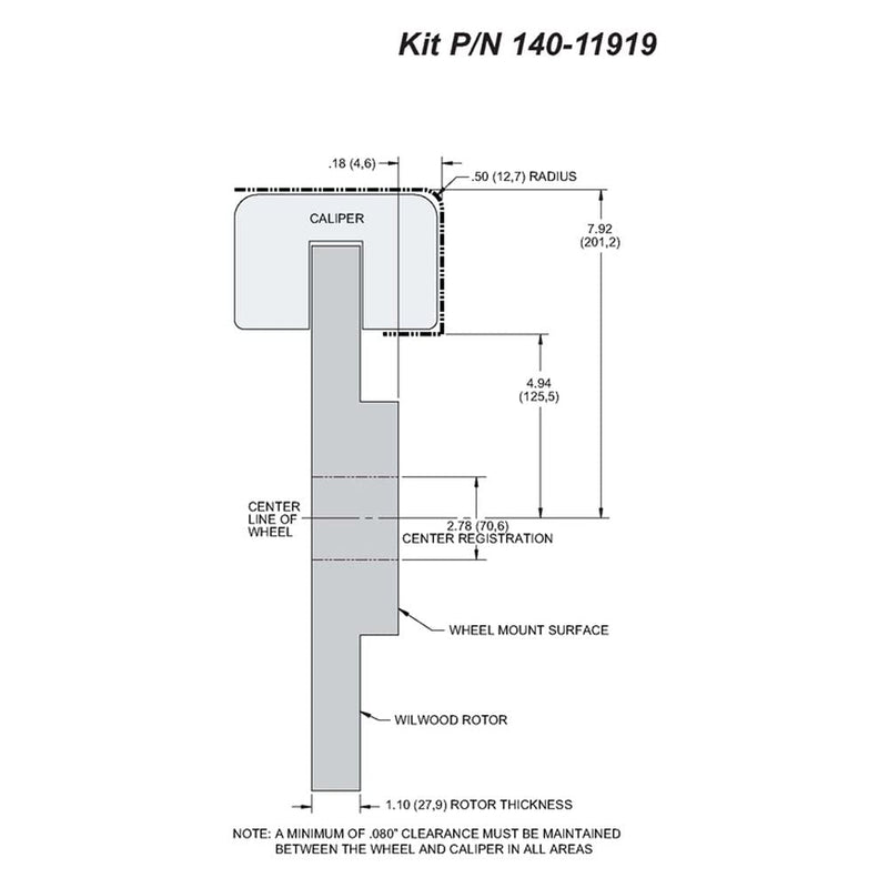 Front Hat Kit FNSL6R, 14.00"