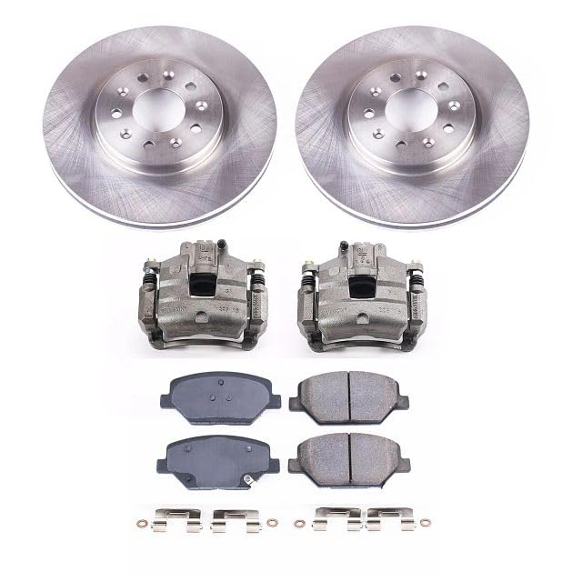 Front Brake Kit Power Stop For Buick Regal TourX 2018-2020 [Model Specific] Stock Replacement Brake Pads and Rotors Kit with Calipers KCOE7661B