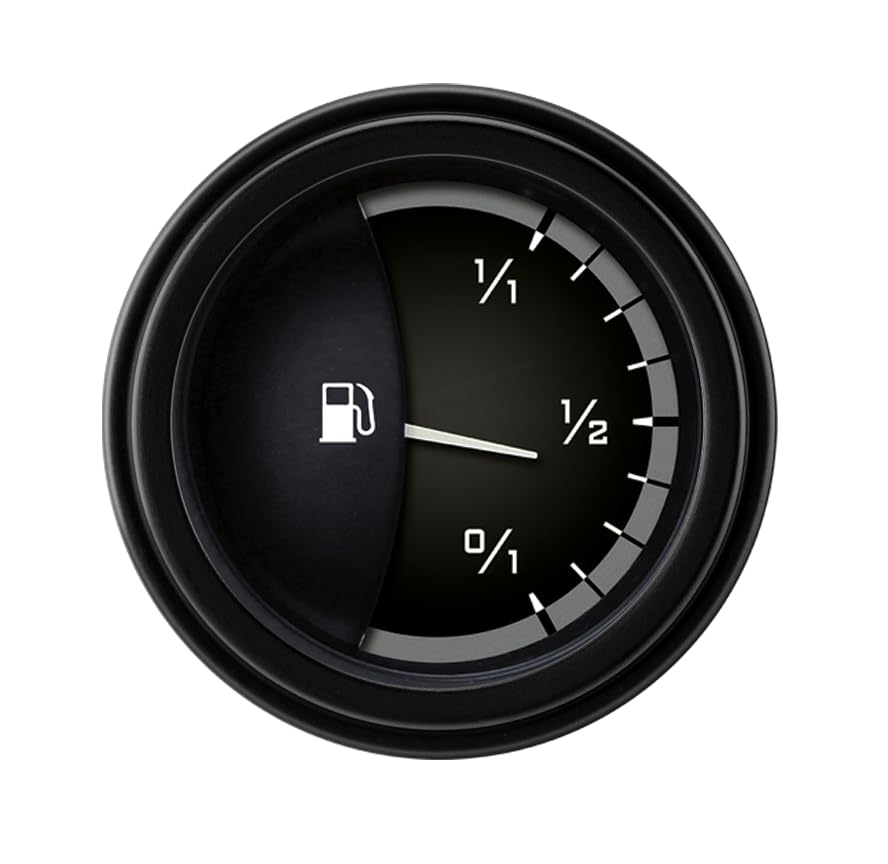 AX11GBLF Classic Instruments Gray 2 1/8" Fuel Gauge 75-10 Ohm Autocross