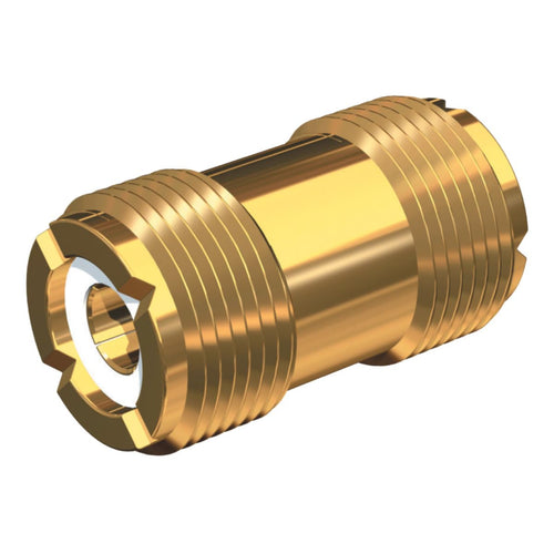 Barrel Connector Shakespeare PL-258-G for PL-259-Ended Cables, Golden