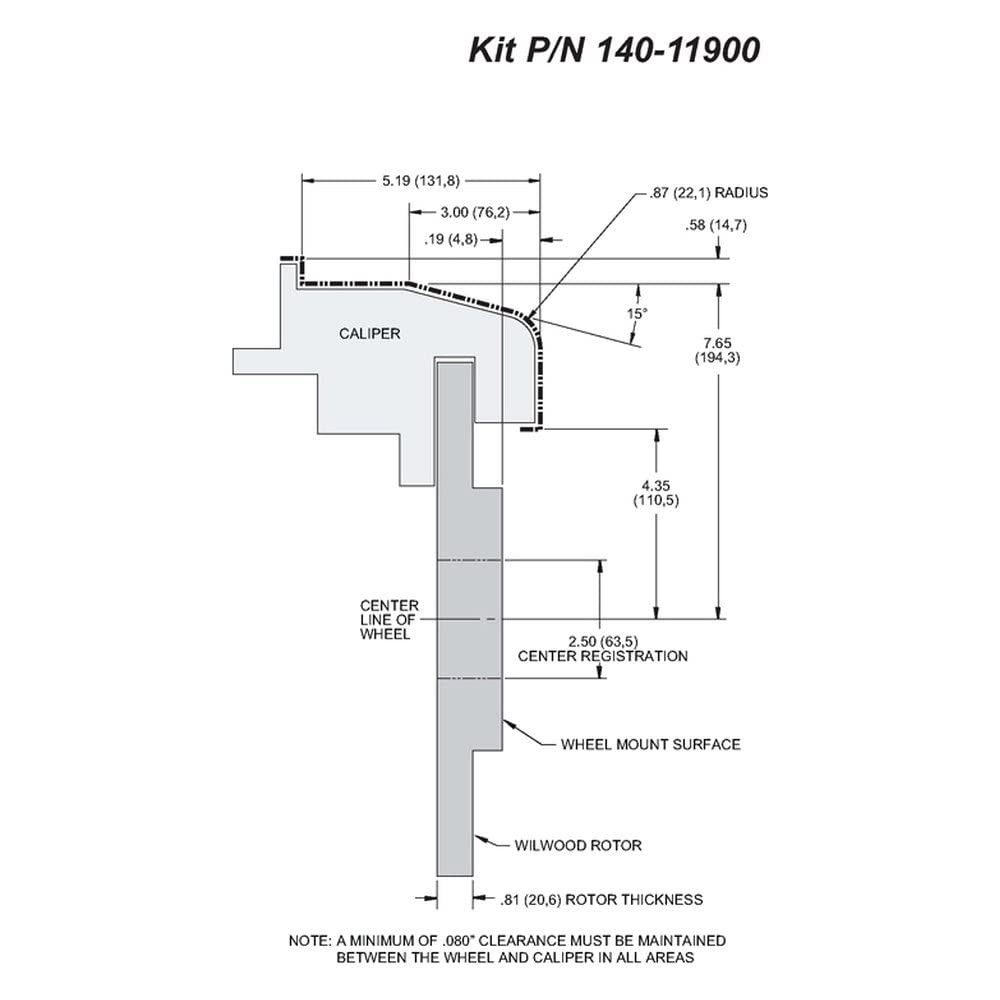 Red CPB Rear Kit, 11.75"