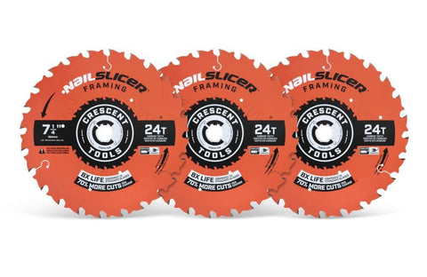 CRESCENT 7-1/4" CRESCENT 24T FRAMING THREE PACK (CSBFR-724-3)