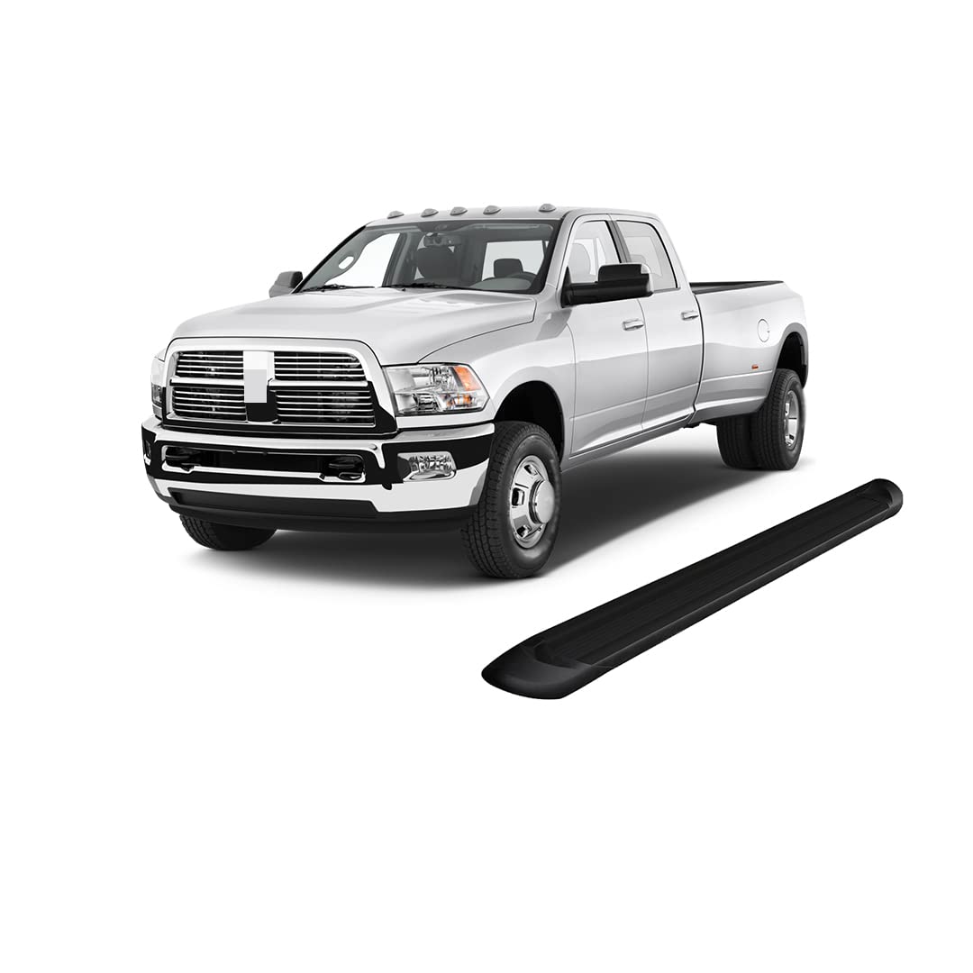 Transporter Running Boards Black Horse Mega Cab Compatible with 2010 Dodge Ram 2500/3500|11-24 Ram 2500/3500 (Excl. Chassis Cab Diesel Models)-TR-R191
