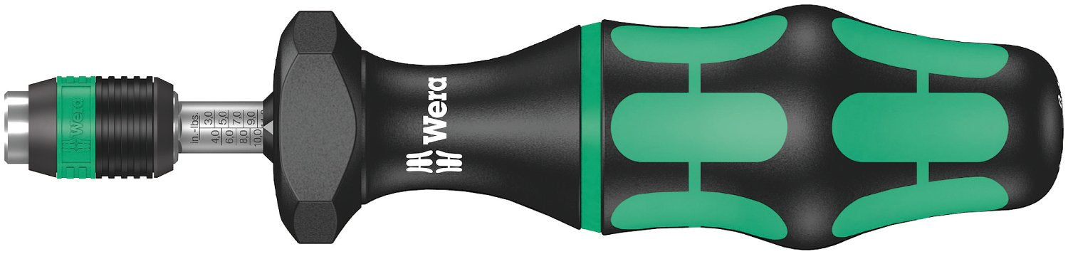 Wera Kraftform 05074710001 7445 Hexagon Torque Screwdriver, 1/4" Head, 2.5-11.5"/lbs Variable Torque Adjustment Range